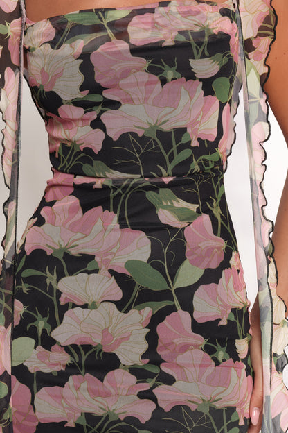 Chiara Maxi Dress Black Floral