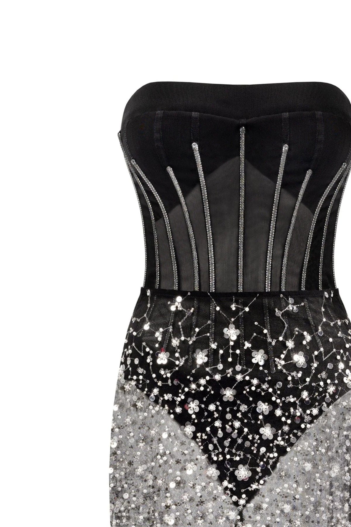 Crystal covered fabulous black maxi dress