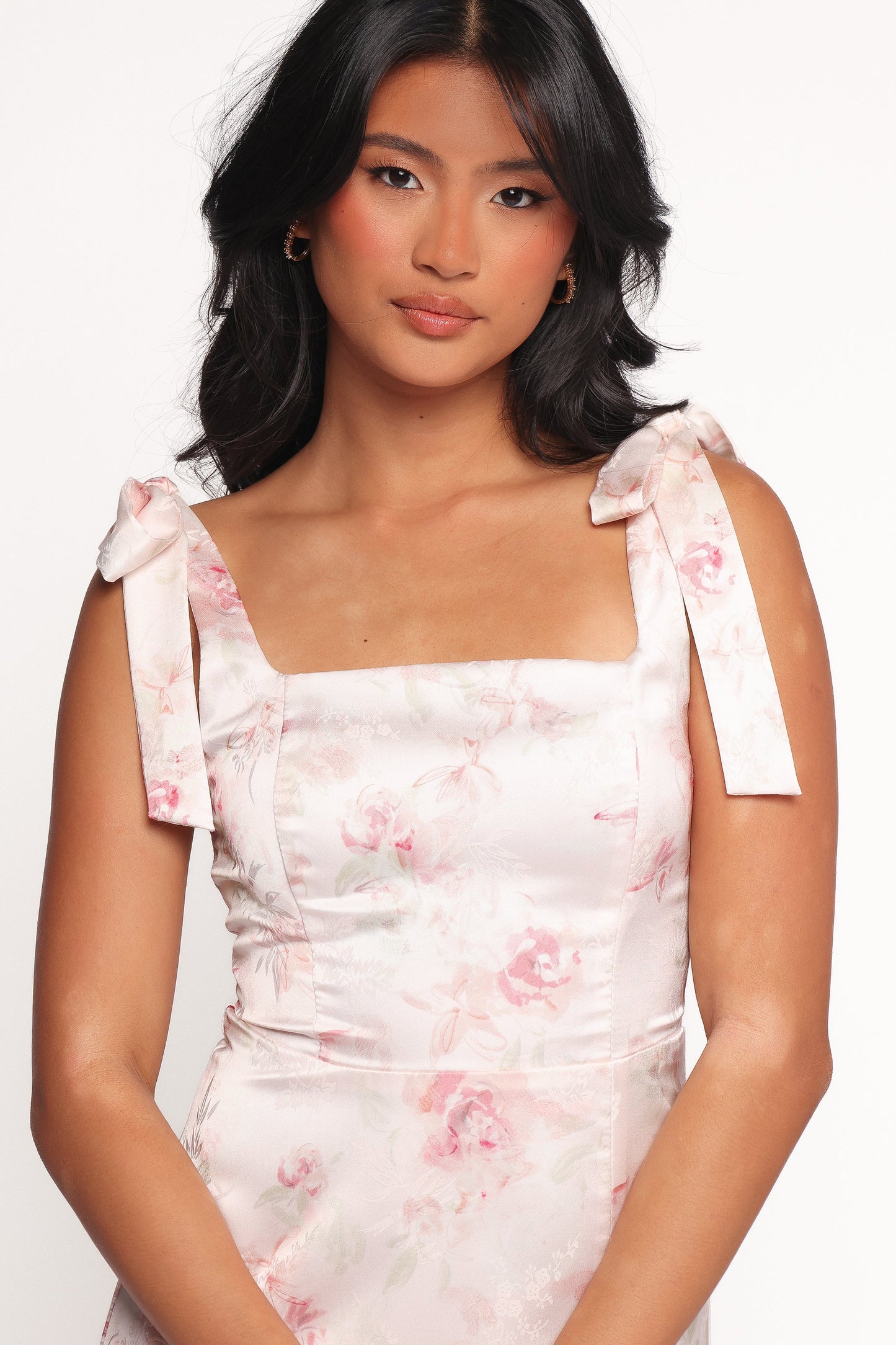 Zane Midi Dress Pink Floral
