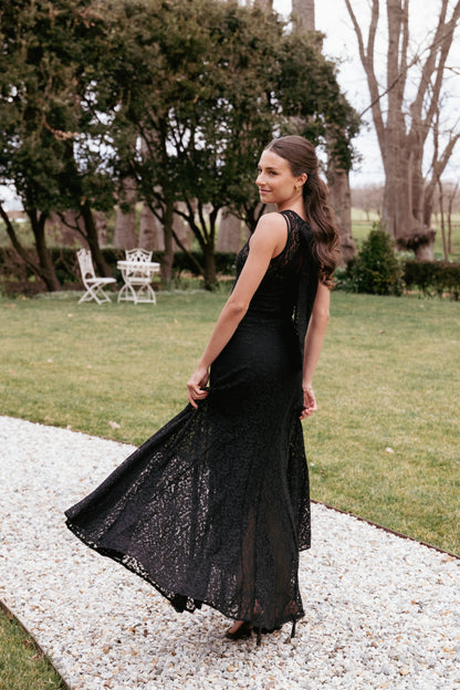 Keani Maxi Dress Black Lace