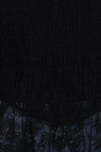 Adeline Peplum Top Black