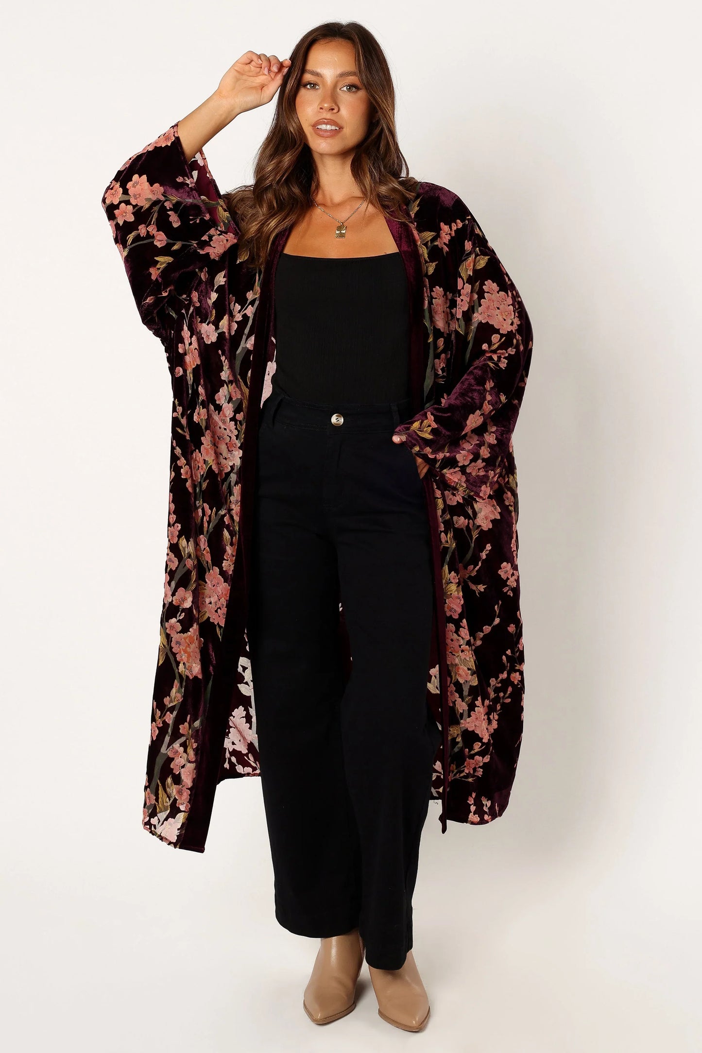 Lennon Velvet Duster Floral