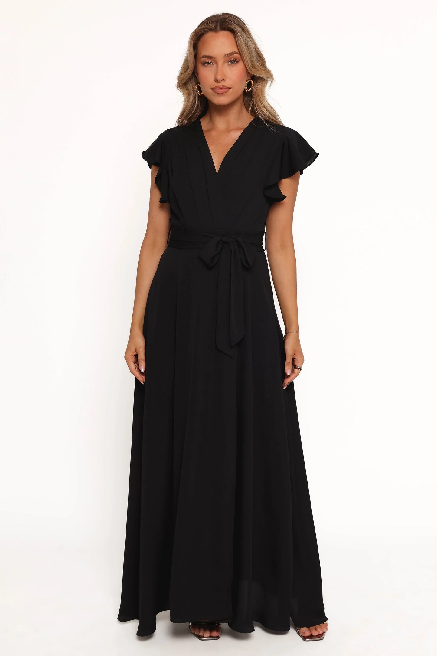 Maverick Wrap Maxi Dress Black