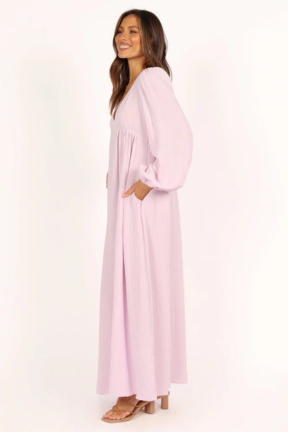 Willow Long Sleeve Maxi Dress Lilac