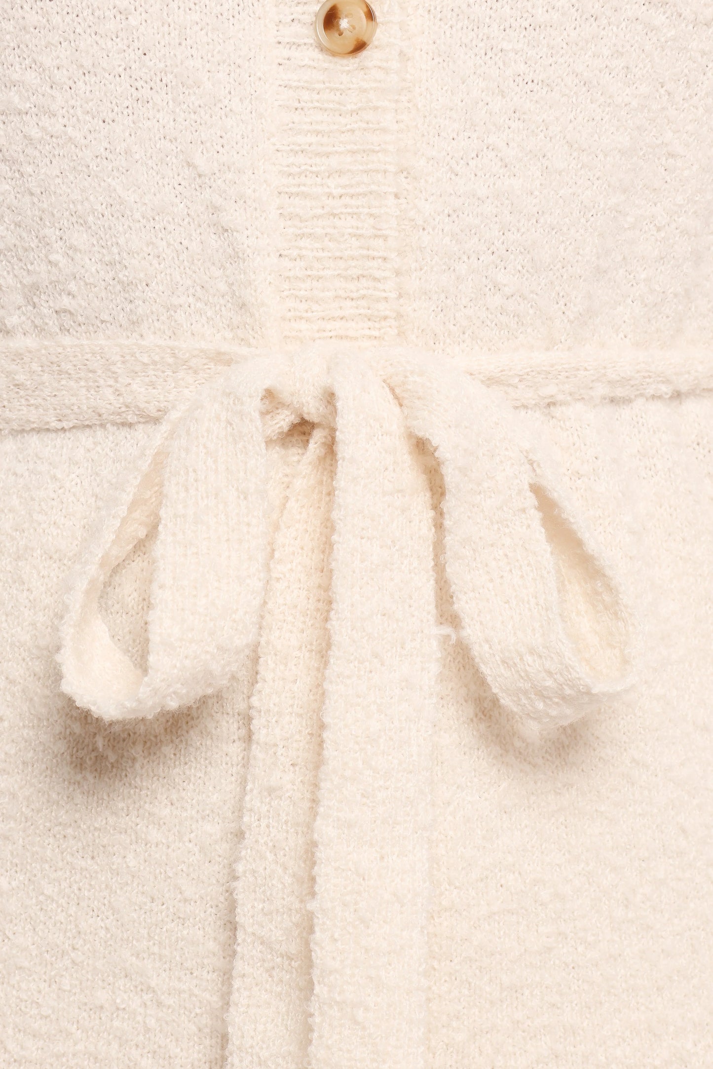Charmelle Boucle Knit Cardigan Top White