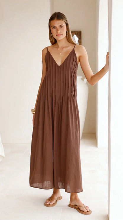 Aspen Maxi Dress Chocolate