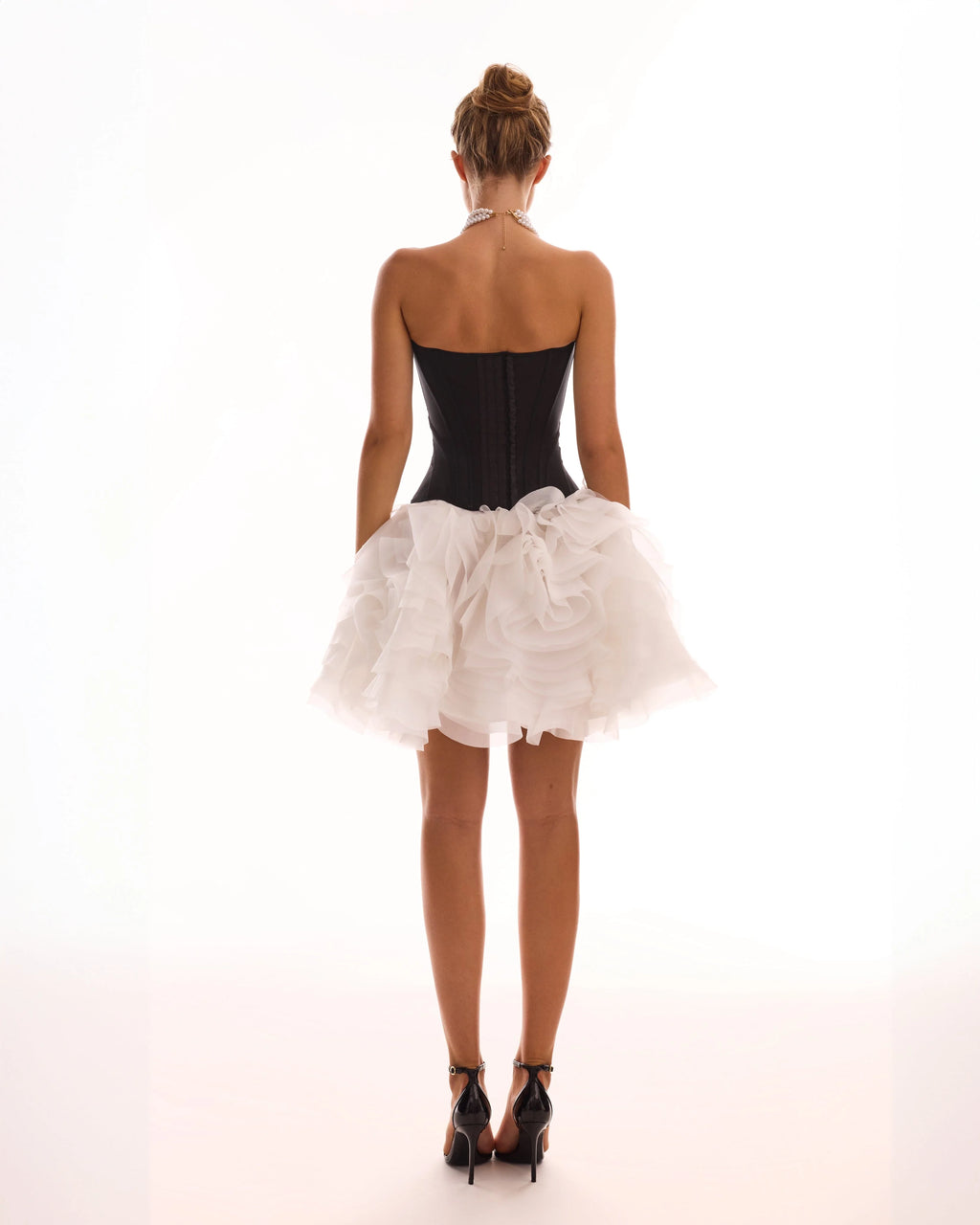 Chic low waist black fitted corset Midnight Walk
