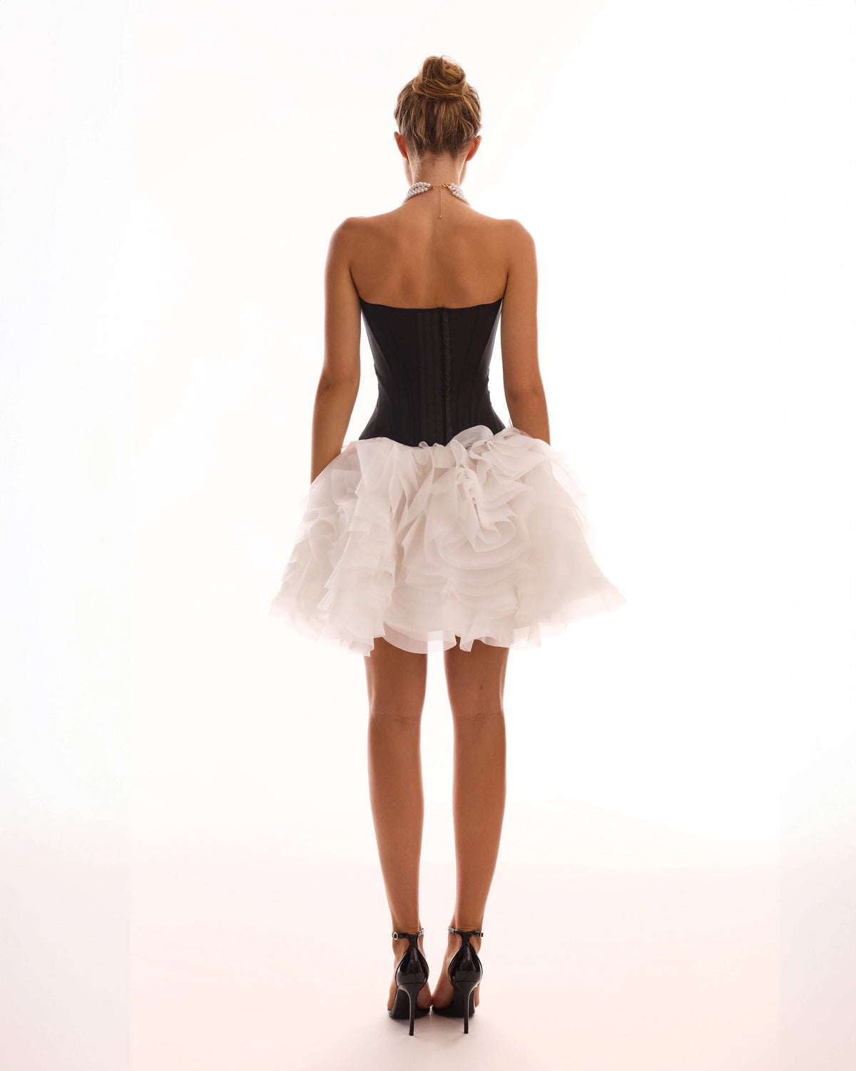 Chic low waist black fitted corset Midnight Walk