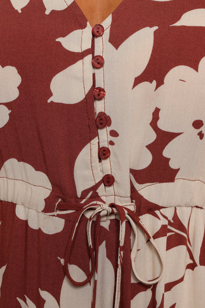 Kelda Dress Rust Floral