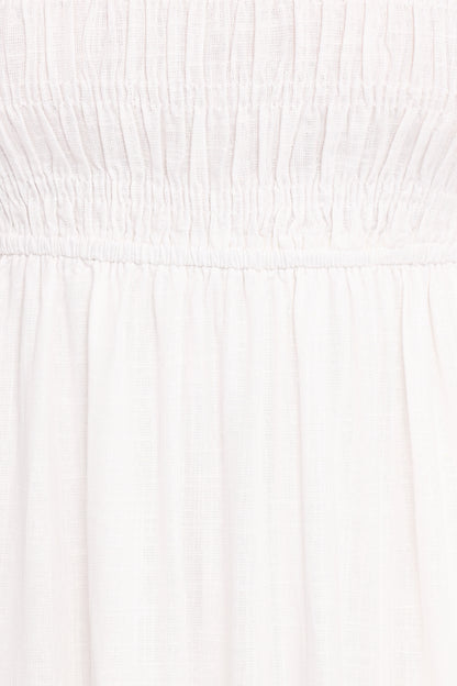 Emari Puff Sleeve Mini Dress White
