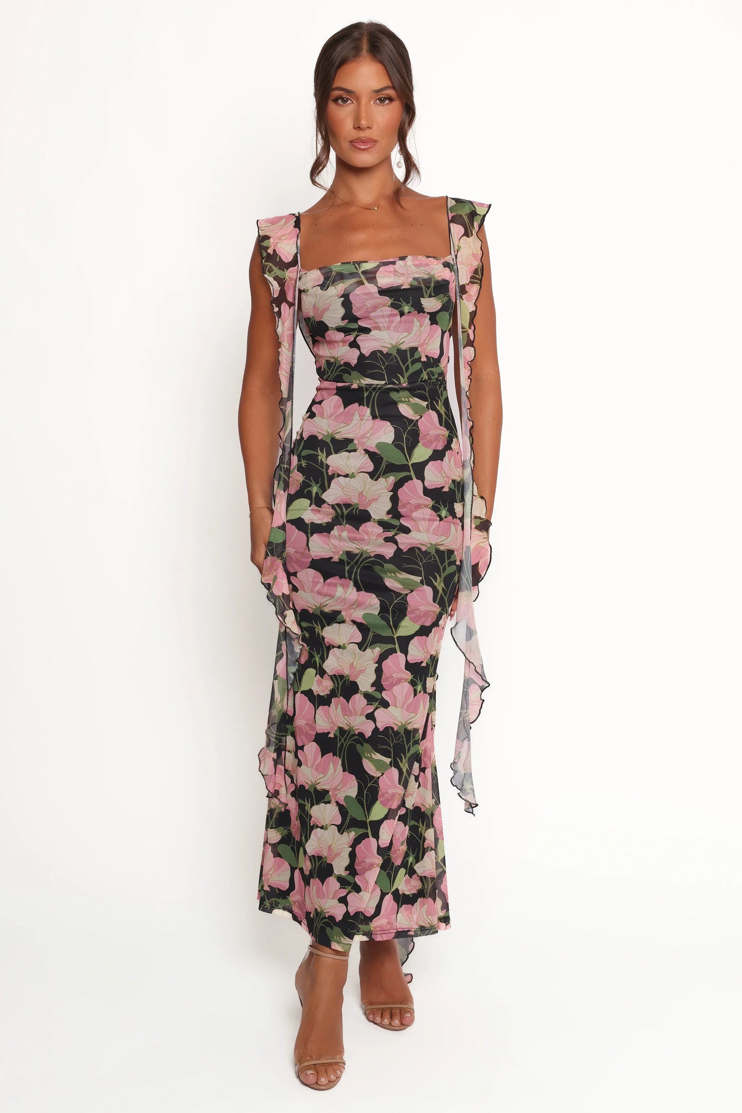 Chiara Maxi Dress Black Floral