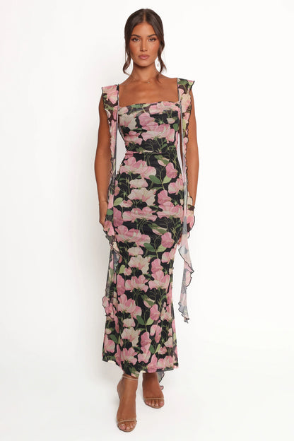 Chiara Maxi Dress Black Floral