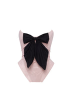 Sleeveless pink corset with detachable bow Parisienne