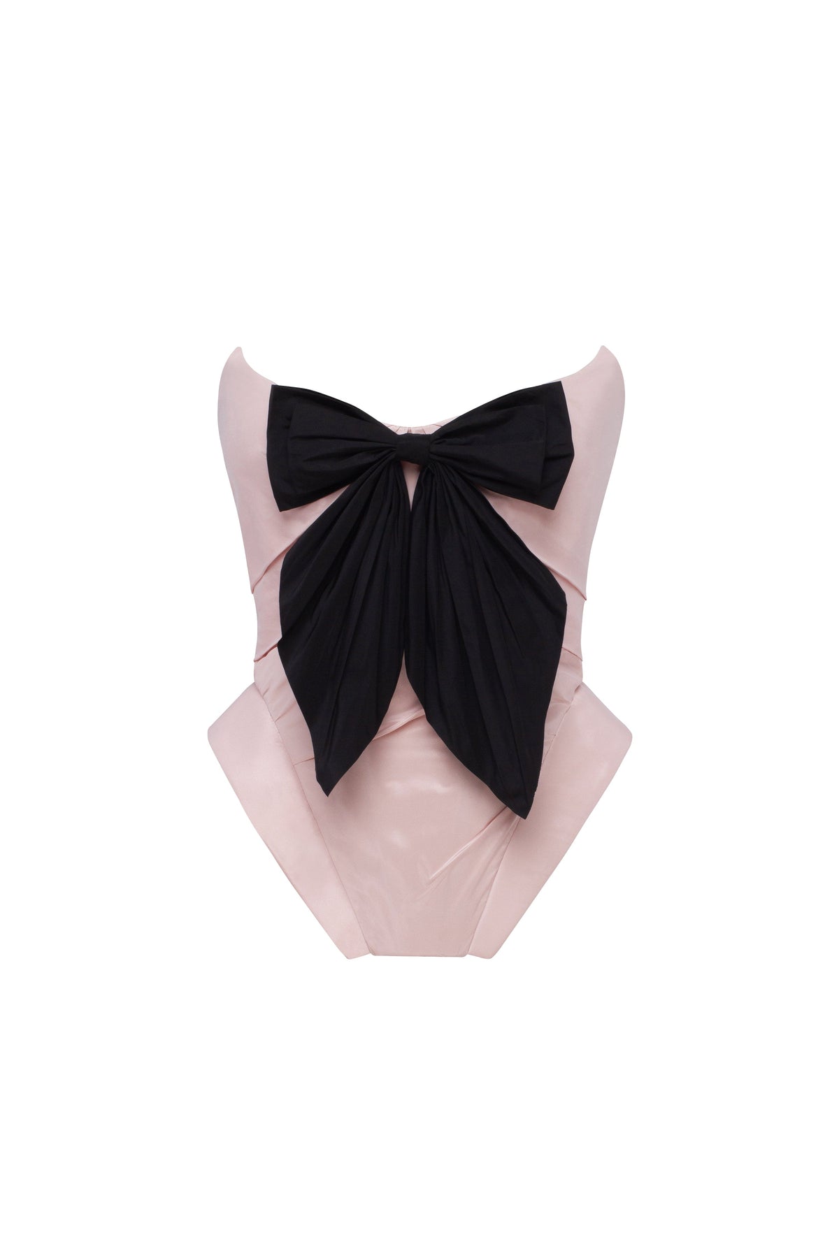 Sleeveless pink corset with detachable bow Parisienne