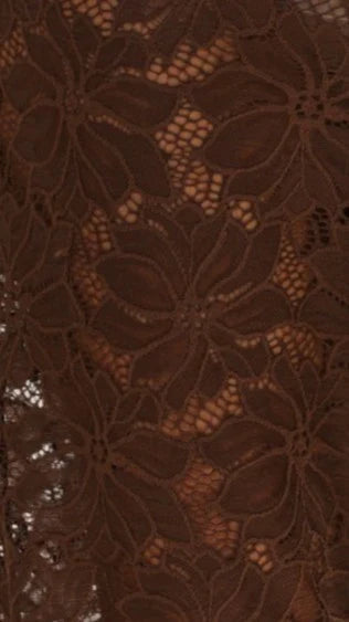 Yvette Top and Lace Pants Set Chocolate