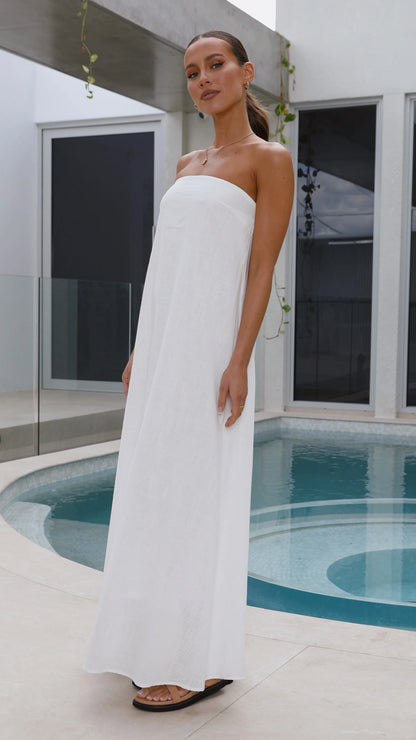 Connie Maxi Dress White
