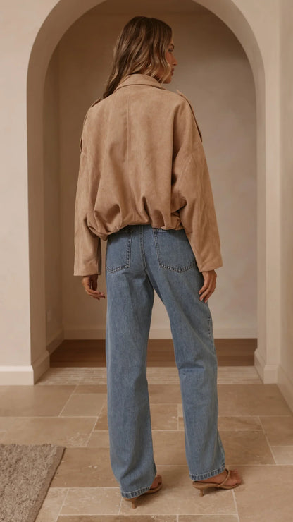 Leela Bomber Jacket Camel