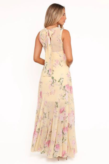 Keani Maxi Dress Yellow Floral