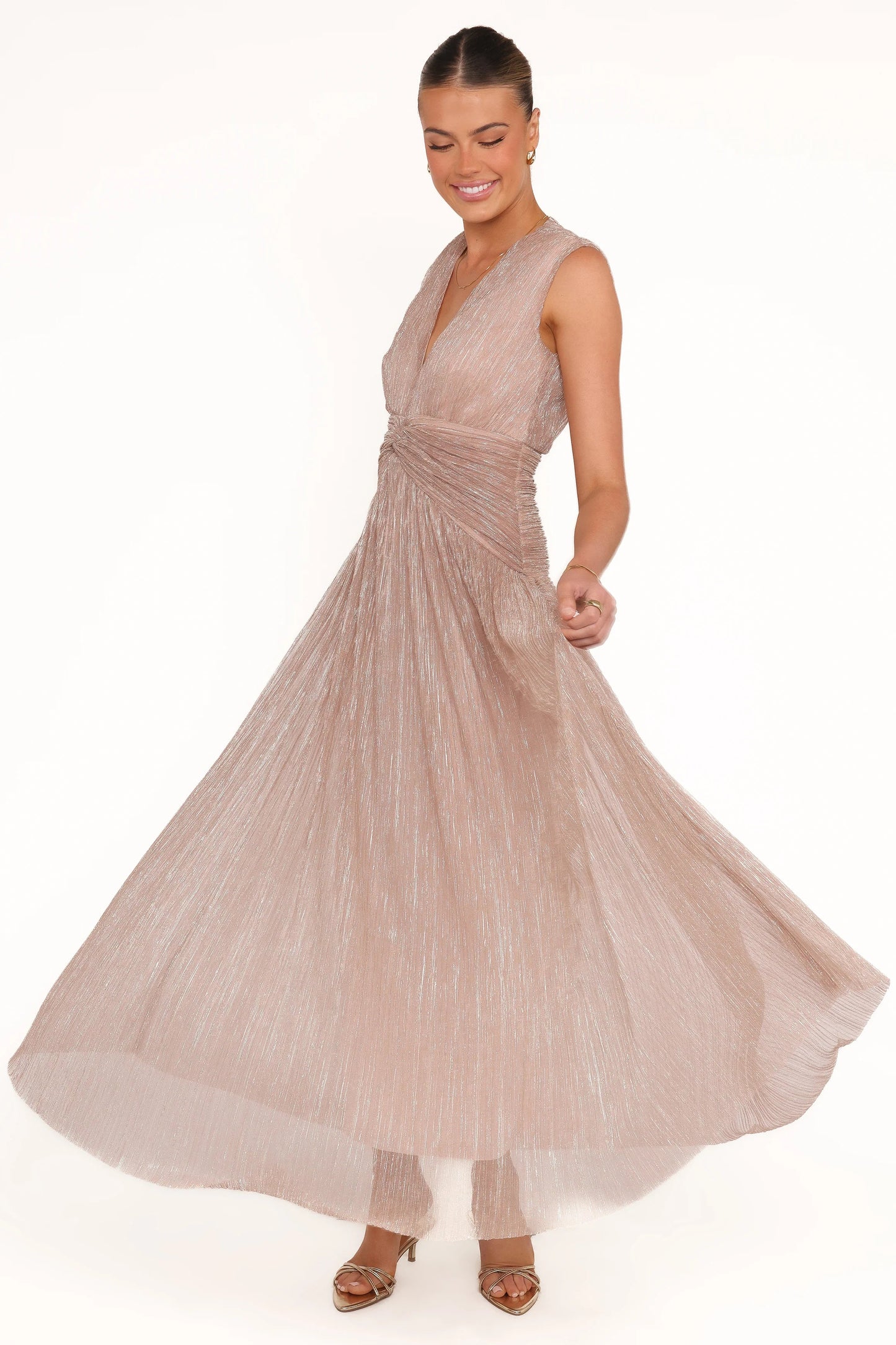Cara Maxi Dress Rose Gold