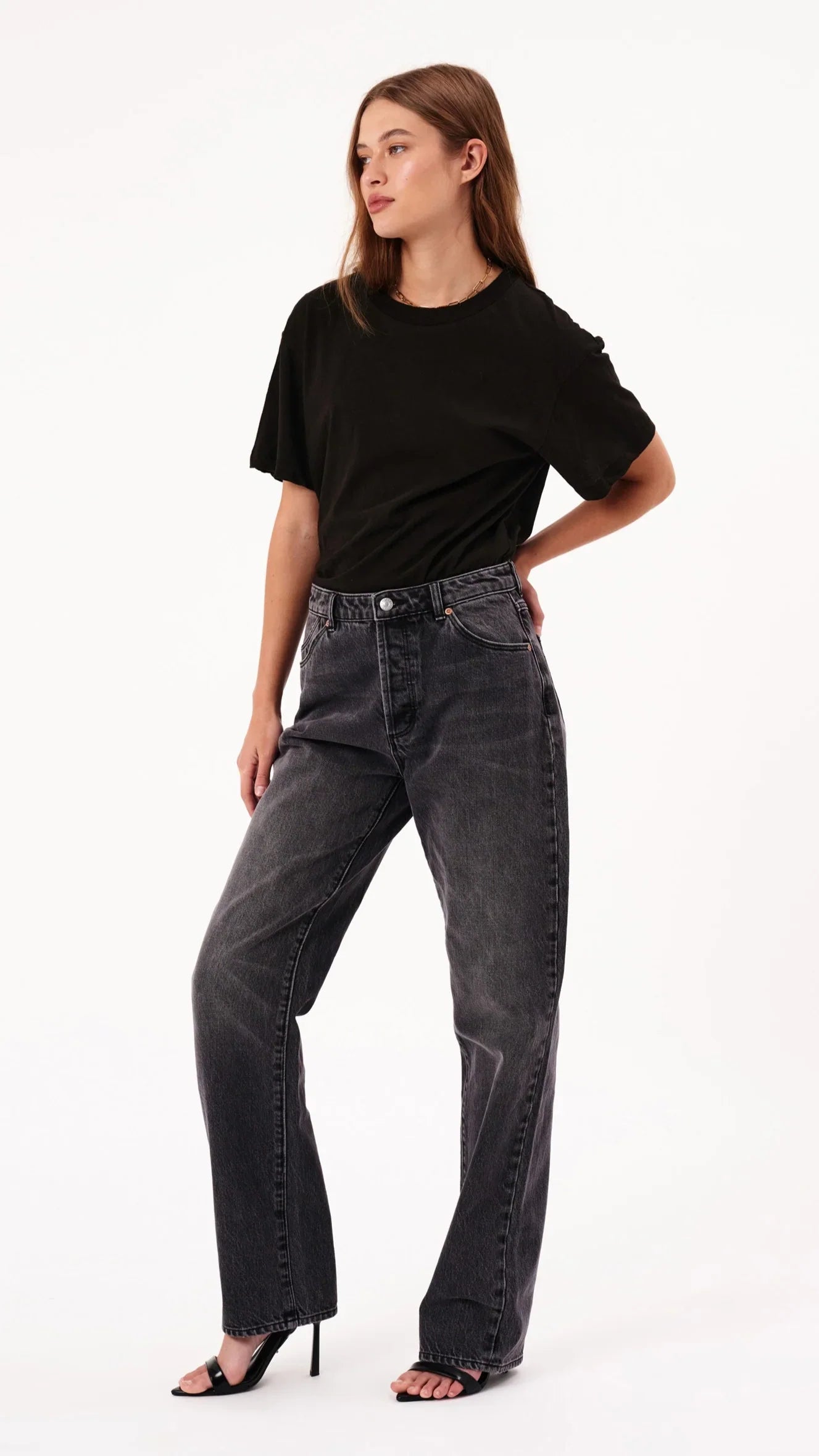 Rollas 90s Relaxed Jean Vintage Black Worn Black
