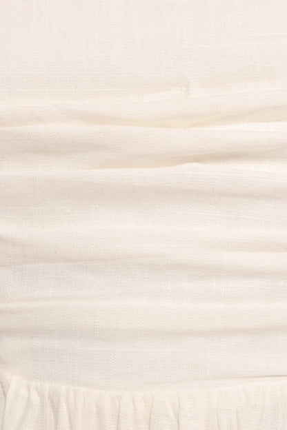 Kayt Strapless Dress White