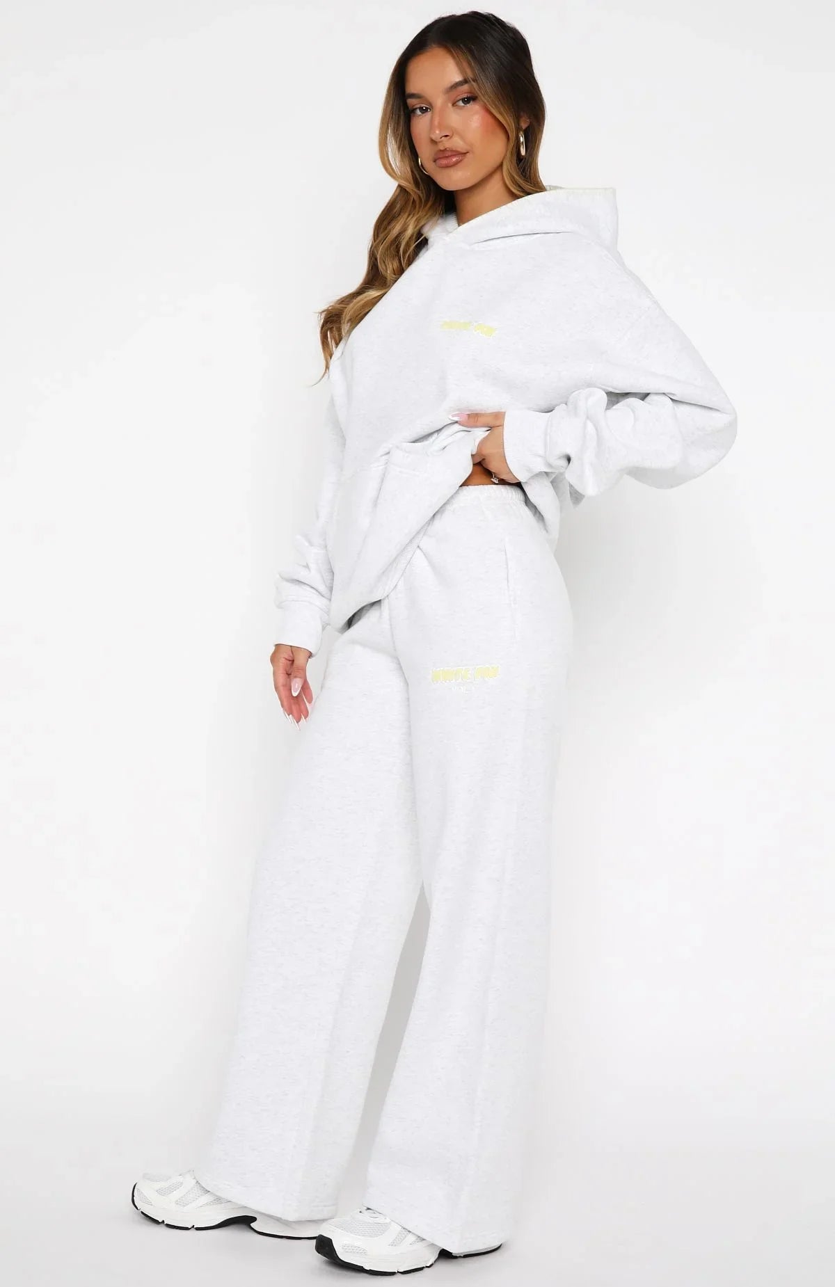 Vol 1 Wide Leg Sweatpants Grey Marle