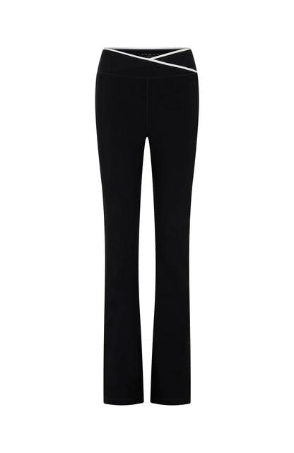 Reflex Flare Leggings Black White