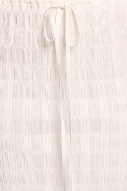 Charlotte Textured Maxi Skirt White