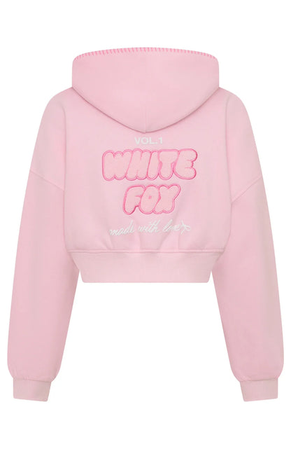 Vol 1 Cropped Zip Front Hoodie Posy