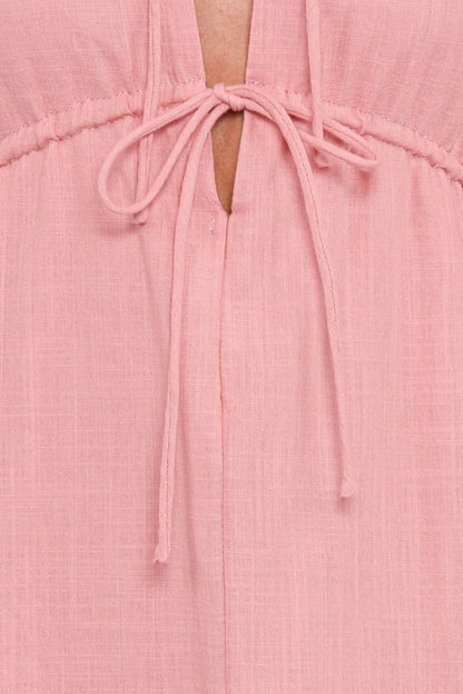 Riven Long Sleeve Maxi Dress Pink