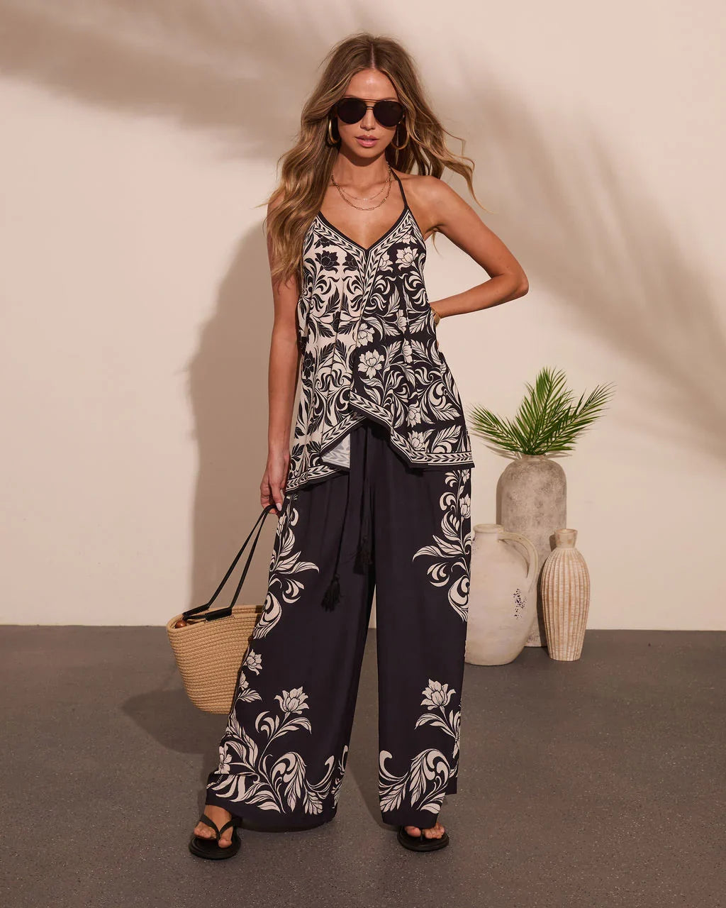 Korinna Floral Print Tunic Top
