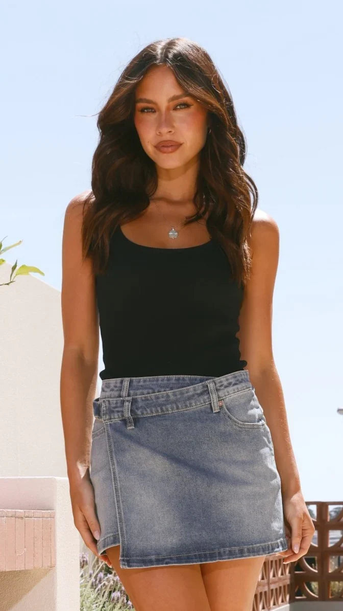 Abrand Wrap Mini Skirt Dalia