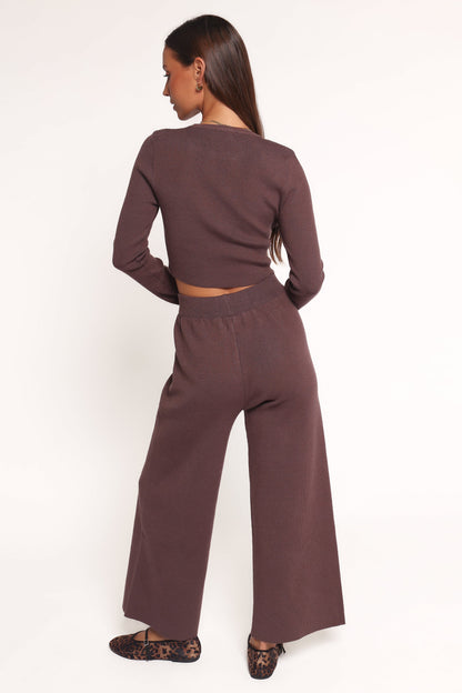 Ayers Long Sleeve Set Chocolate Brown