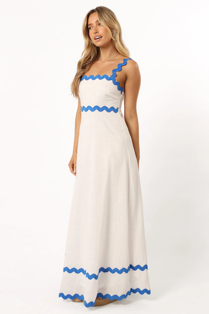 Nancy Maxi Dress Blue White