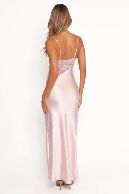 Milla Maxi Lace Dress Pale Pink