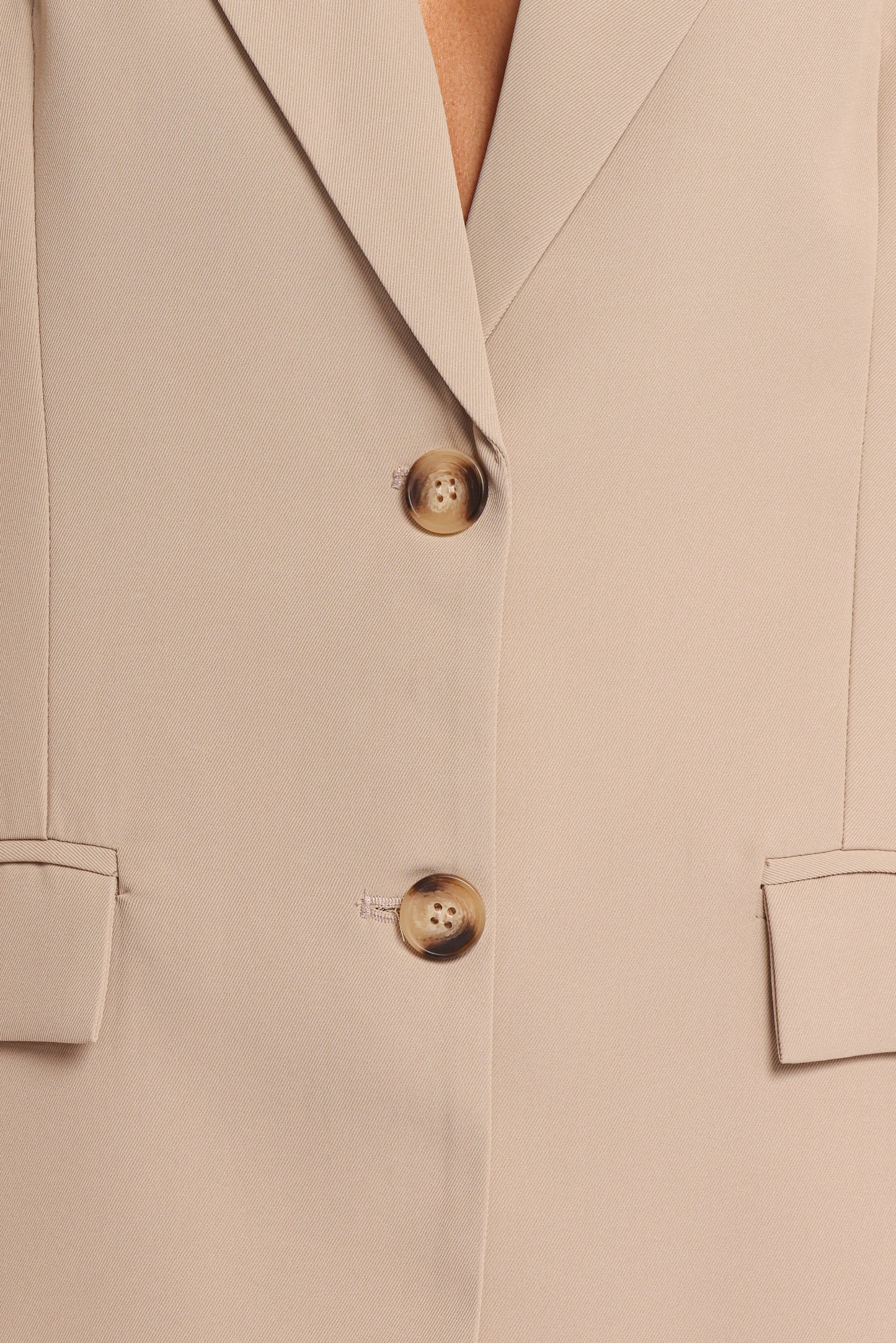 Nora Short Sleeve Blazer Beige