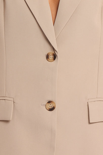 Nora Short Sleeve Blazer Beige