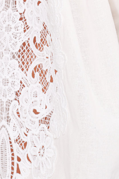 Angelica Long Sleeve Top White