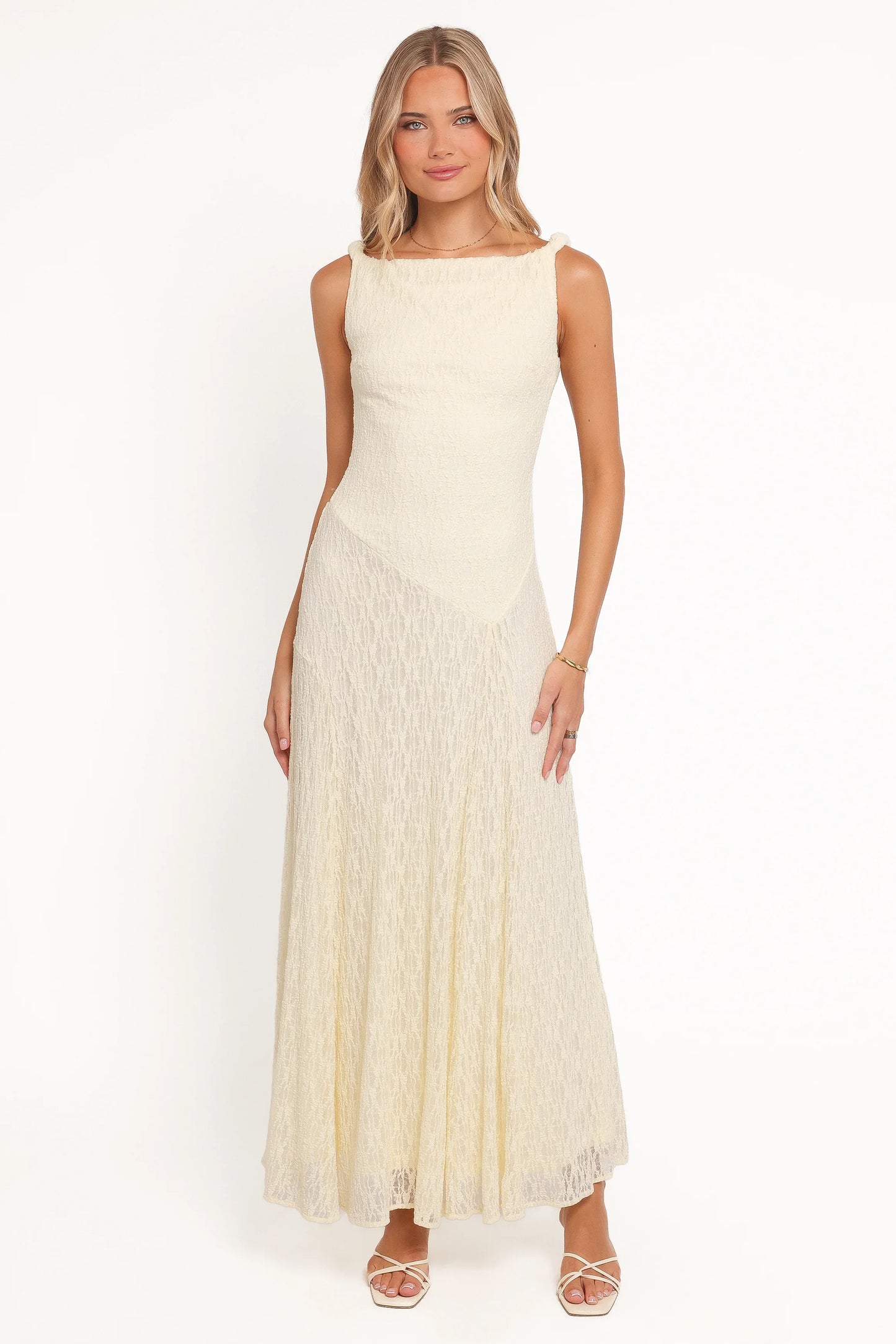 Kirsten Lace Maxi Dress Yellow
