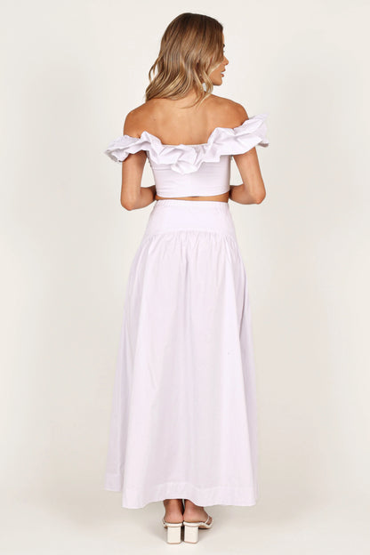 Savannah Maxi Skirt White
