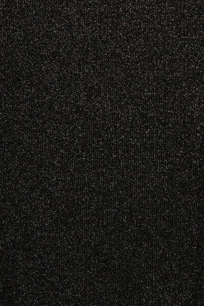 Tassie Cowlneck Lurex Shimmer Knit Sweater Black