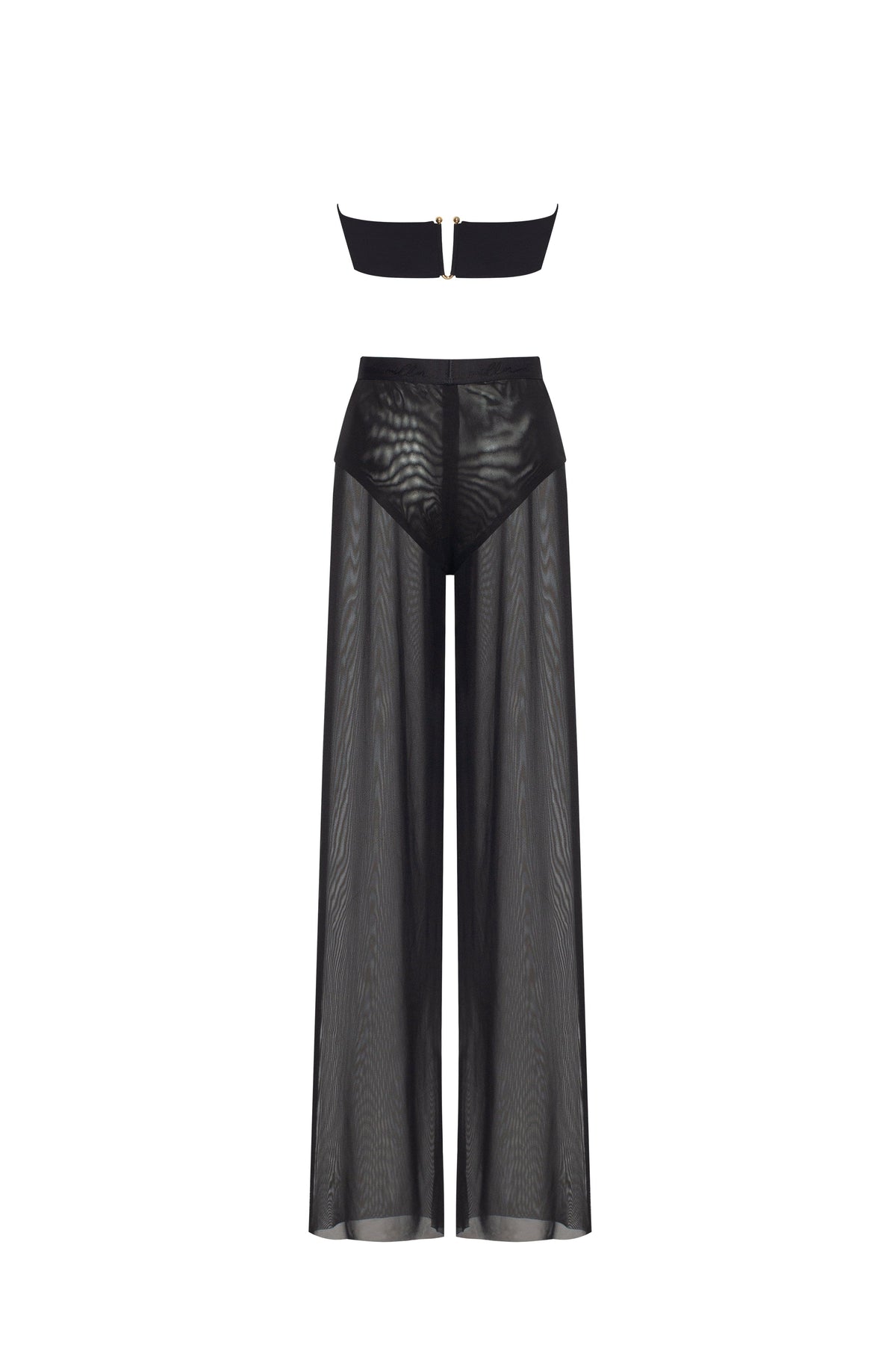 Chic sheer co ord set in black Xo Xo