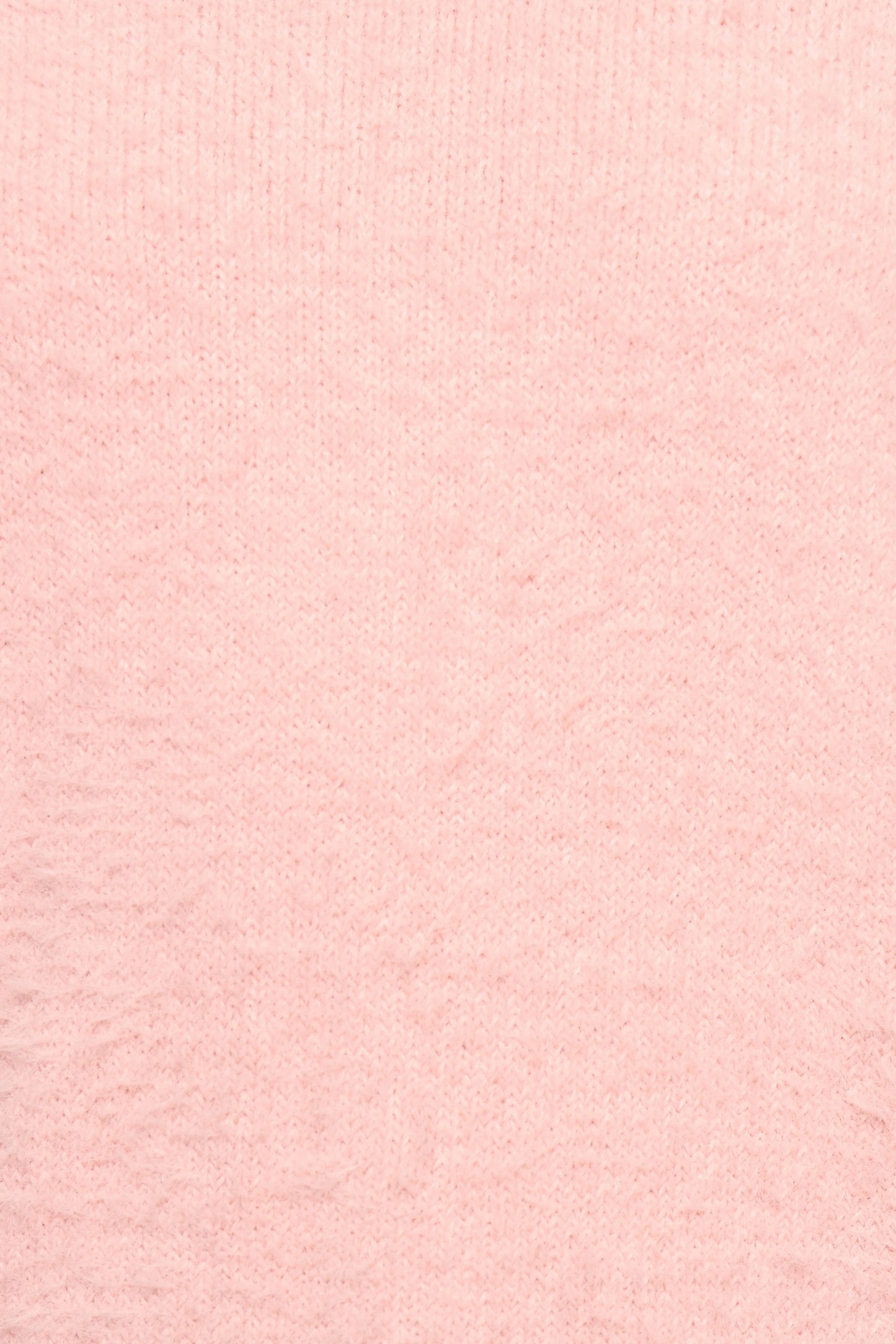 Aspra Fuzzy Crewneck Knit Sweater Pink