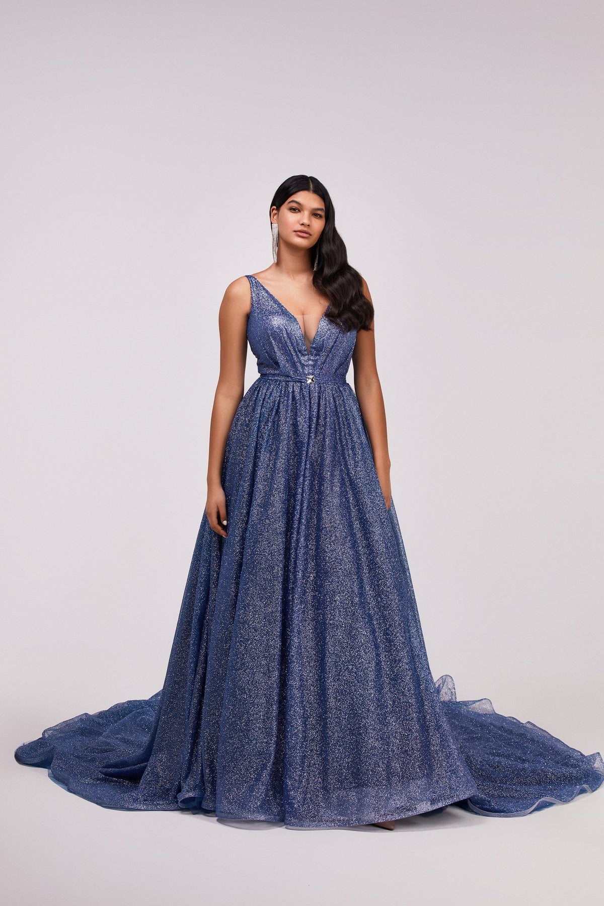 Blue Empire sparkling gown