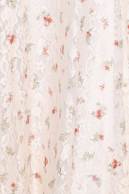 Valley Maxi Dress White Floral Lace