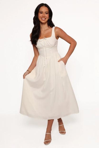 Kinslee Midi Dress White