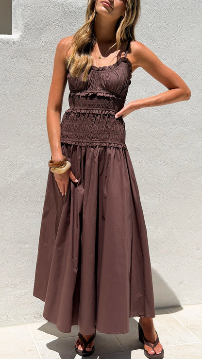 Vida Maxi Dress Brown