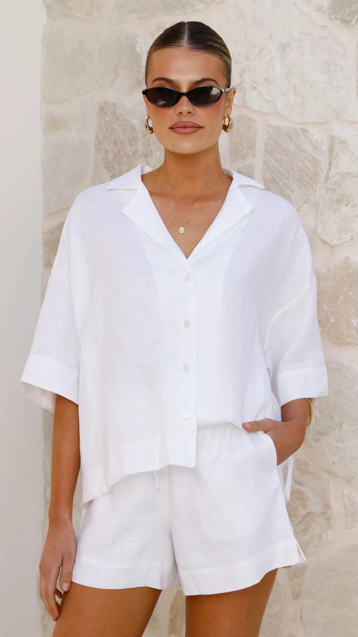 Luna Shorts White