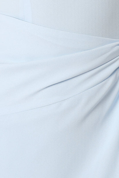 Nadea Faux Wrap Maxi Dress Blue
