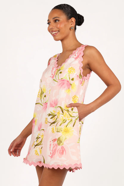 Calliope Mini Dress Acacia Blossom